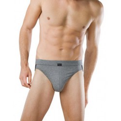 Schiesser Slip - Cotton Stretch - 3-pack (set van 3 slips) grijs