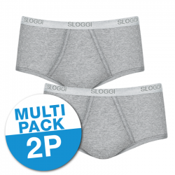 Sloggi MEN Basic Heren Maxi 2-Pack - Grijs - UITLOPEND ARTIKEL !!