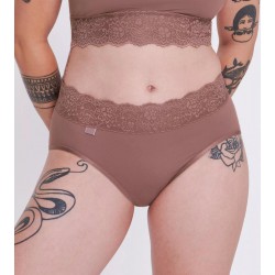 Sloggi slip dames Romance Midi - cacao - Herfstactie : tijdelijk 25 % korting