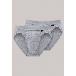 Schiesser Rioslip Authentic - 2-pack - set van 2 slips - lichtgrijs