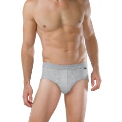 Schiesser sportslip met opening Authentic - 2-pack - lichtgrijs 