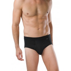 Schiesser sportslip met opening Authentic - 2-pack - zwart 