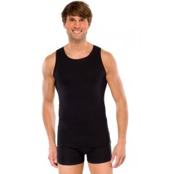 Schiesser onderhemd long life cotton - zwart 