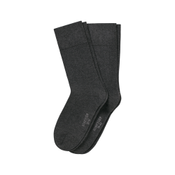 Schiesser heren sokken - Cotton Fit- 2 pack 158425 - antraciet