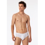 Schiesser midi sportslip met opening Long Life Cotton - wit