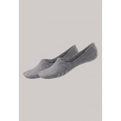 Schiesser sneakersokken 2-pack lichtgrijs - Long Life Cool