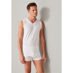 Schiesser Tanktops 2-pack biologisch katoen V-hals wit - 95/5