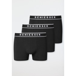 Schiesser 95/5 Heren Shorts 3-pack zwart 