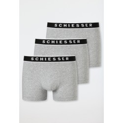 Schiesser 95/5 Heren Shorts 3-pack lichtgrijs