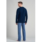 Schiesser pyjama lange broek Heren Nightblue 