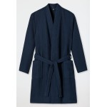Schiesser Heren Badjas wafelpiqué Essentials - Donkerblauw