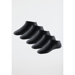 Schiesser sneakersokken voor heren 5-pack stay-fresh zwart-"Bleubird"