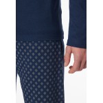 Schiesser pyjama lange broek admiraal blauw