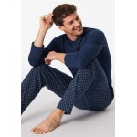 Schiesser pyjama lange broek admiraal blauw