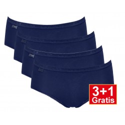 Sloggi dames Basic Midi - donkerblauw - 3+1 GRATIS - uw voordeel : 14,95 €