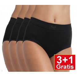 Sloggi Double Comfort Maxi slip dames - zwart - 3+1 GRATIS - uw voordeel : 14,99 €