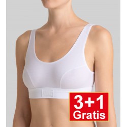 Sloggi Double Comfort dames Top - wit - 3+1 GRATIS - uw voordeel : 21,95€
