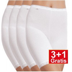 Sloggi Basic Long - set van 4 slips - wit - 3+1 GRATIS - uw voordeel : 18,9 €
