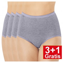 Sloggi dames Basic Maxi - set van 4 slips - grijs - 3+1 GRATIS - uw voordeel : 14,99 €