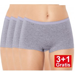 Sloggi Basic+ Short - set van 4 shorts - grijs - 3+1 GRATIS - uw voordeel : 14,99 €