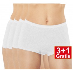 Sloggi Basic+ Short - set van 4 shorts - wit - 3+1 GRATIS - uw voordeel : 14,99 €