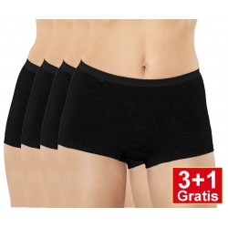 Sloggi Basic+ Short - set van 4 shorts - zwart - 3+1 GRATIS - uw voordeel : 14,99 €
