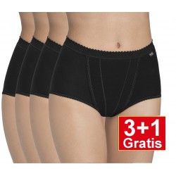 Sloggi slip Control Maxi - corrigerende dames slip - 3+1 GRATIS - uw voordeel : 17,99 € - zwart