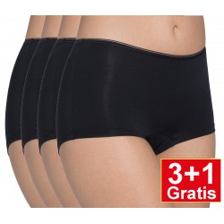 Sloggi Feel Sensational Short dames - zwart - 3+1 GRATIS - uw voordeel : 17,95 €