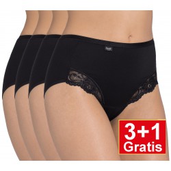 Sloggi Romance Maxi zwart - 3+1 GRATIS - uw voordeel : 16,99 €