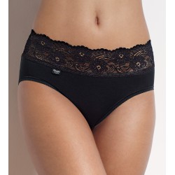 Sloggi slip dames Romance Midi - zwart - Herfstactie : tijdelijk 25 % korting