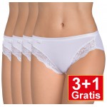 Sloggi Romance dames Tai - wit - 3+1 GRATIS - uw voordeel : 16,99 €