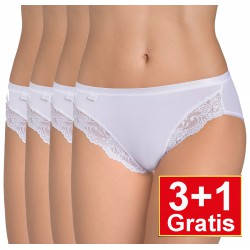 Sloggi Romance dames Tai - wit - 3+1 GRATIS - uw voordeel : 16,99 €