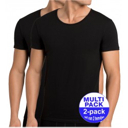 Sloggi men 24/7 T-shirt - Onderhemd met korte mouwen - voordelig 2-pack-zwart