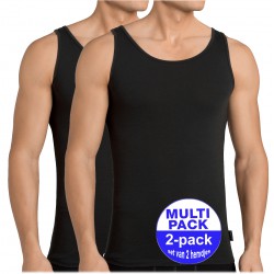 Sloggi men 24/7 vest - Onderhemd zonder mouwen - voordelig 2-pack - zwart
