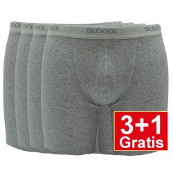 Sloggi men Basic Long - grijs - 3+1 GRATIS - uw voordeel : 19,95 €