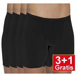 Sloggi men Basic Long - zwart - 3+1 GRATIS - uw voordeel : 19,95 €