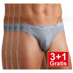 Sloggi men Basic Mini - set van 4 slips - lichtgrijs - 3+1 GRATIS - uw voordeel : 16,90 €
