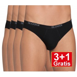 Sloggi men Basic Mini - set van 4 slips - zwart - 3+1 GRATIS - uw voordeel : 16,90 €