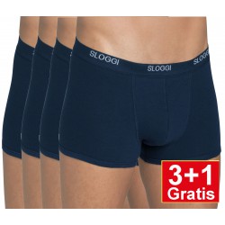 Sloggi men Basic Short - set van 4 slips - donkerblauw - 3+1 GRATIS - uw voordeel : 16,90 €