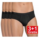 Sloggi men Evernew Midi - set van 4 slips - zwart - 3+1 GRATIS - uw voordeel : 18.99 €