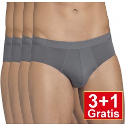 Sloggi men Evernew Midi - set van 4 slips - grijs - 3+1 GRATIS - uw voordeel : 18.99 €