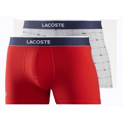 LACOSTE - Set van 2 korte shorts - rood/grijs