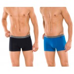 Schiesser Short 95/5 - 2-pack (set van 2 shorts) - zwart/blauw - 140299 