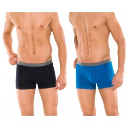 Schiesser Short 95/5 - 2-pack (set van 2 shorts) - zwart/blauw - 140299 